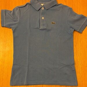 Lacoste Kids Light Blue Polo Shirt with Crocodile Logo - size 8